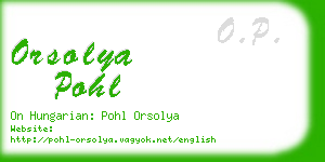 orsolya pohl business card